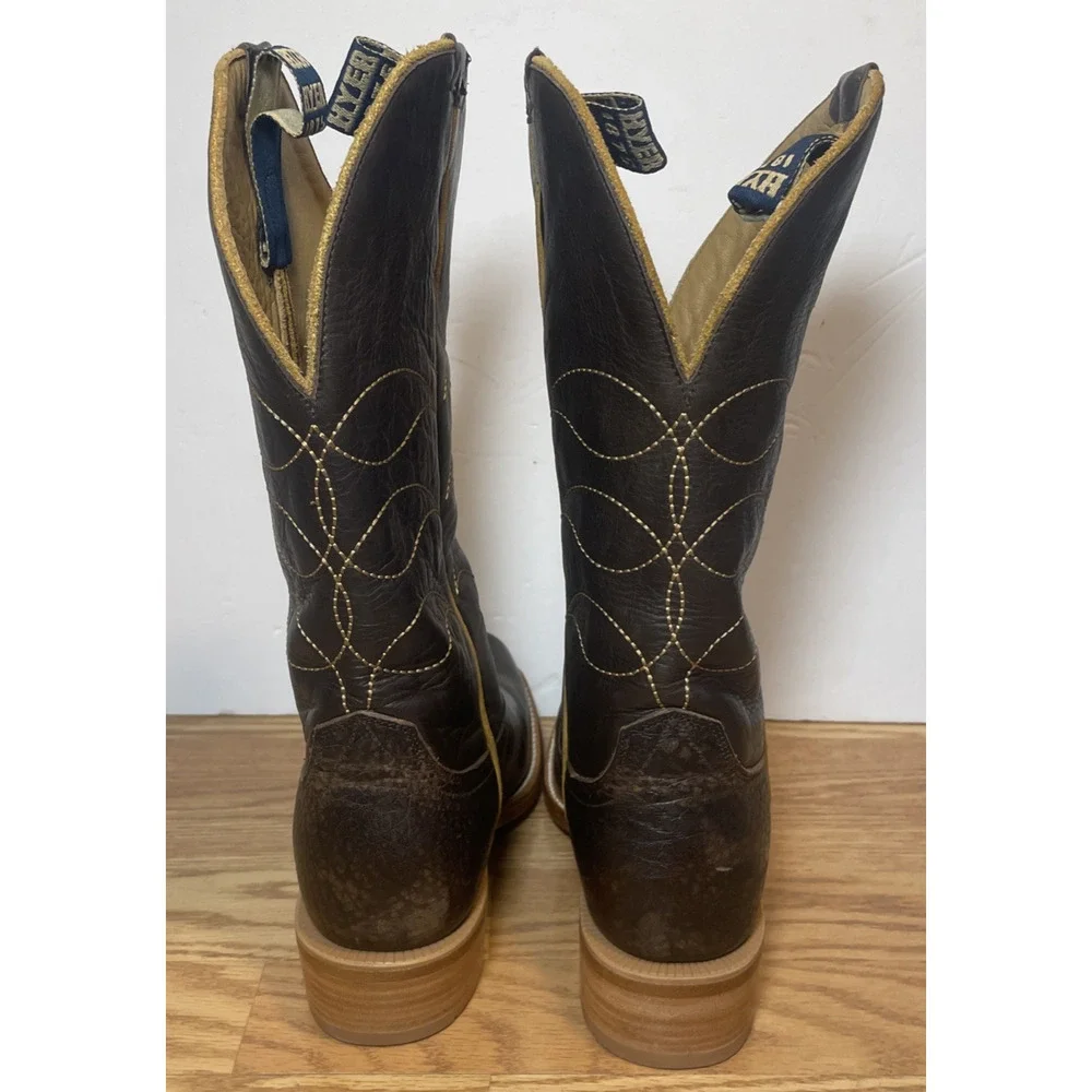Hyer Maize Cowboy Western Boots Men's Size 8.5D Chocolate Dark Brown 13